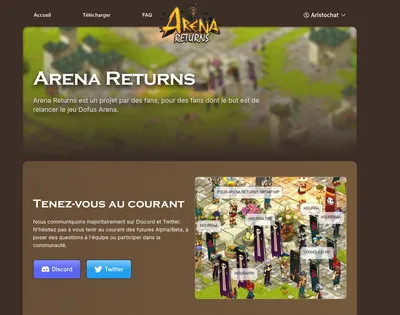 Site internet Arena Returns